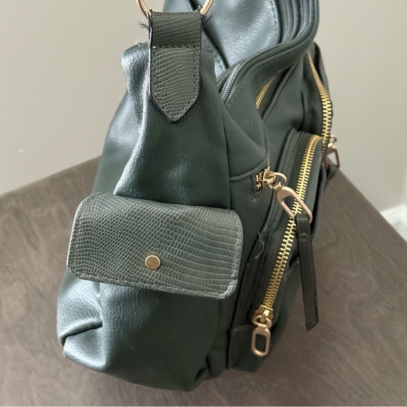 Time and Tru Women's Multi-Compartment Faye Hobo Handbag, Green - Picture 5 of 13